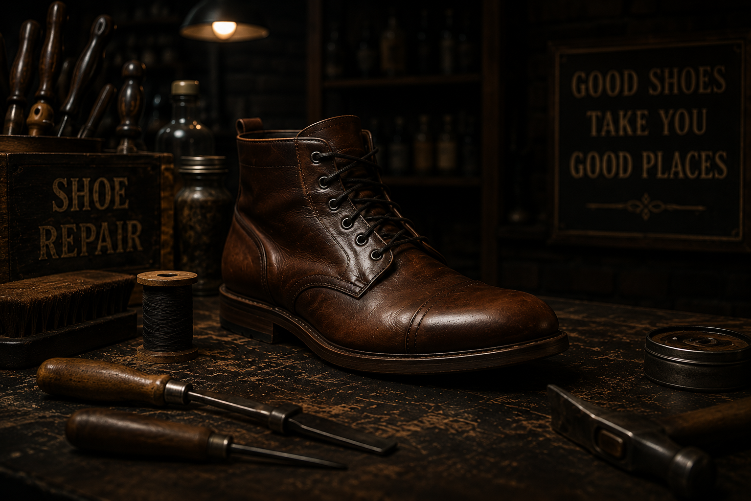 Shoe repair workbench